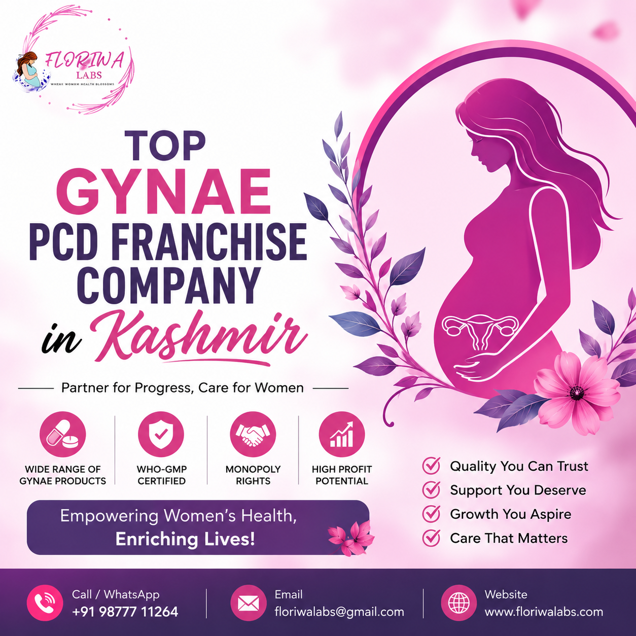 Top Gynae PCD Franchise Company in Kashmir | Floriwa Labs