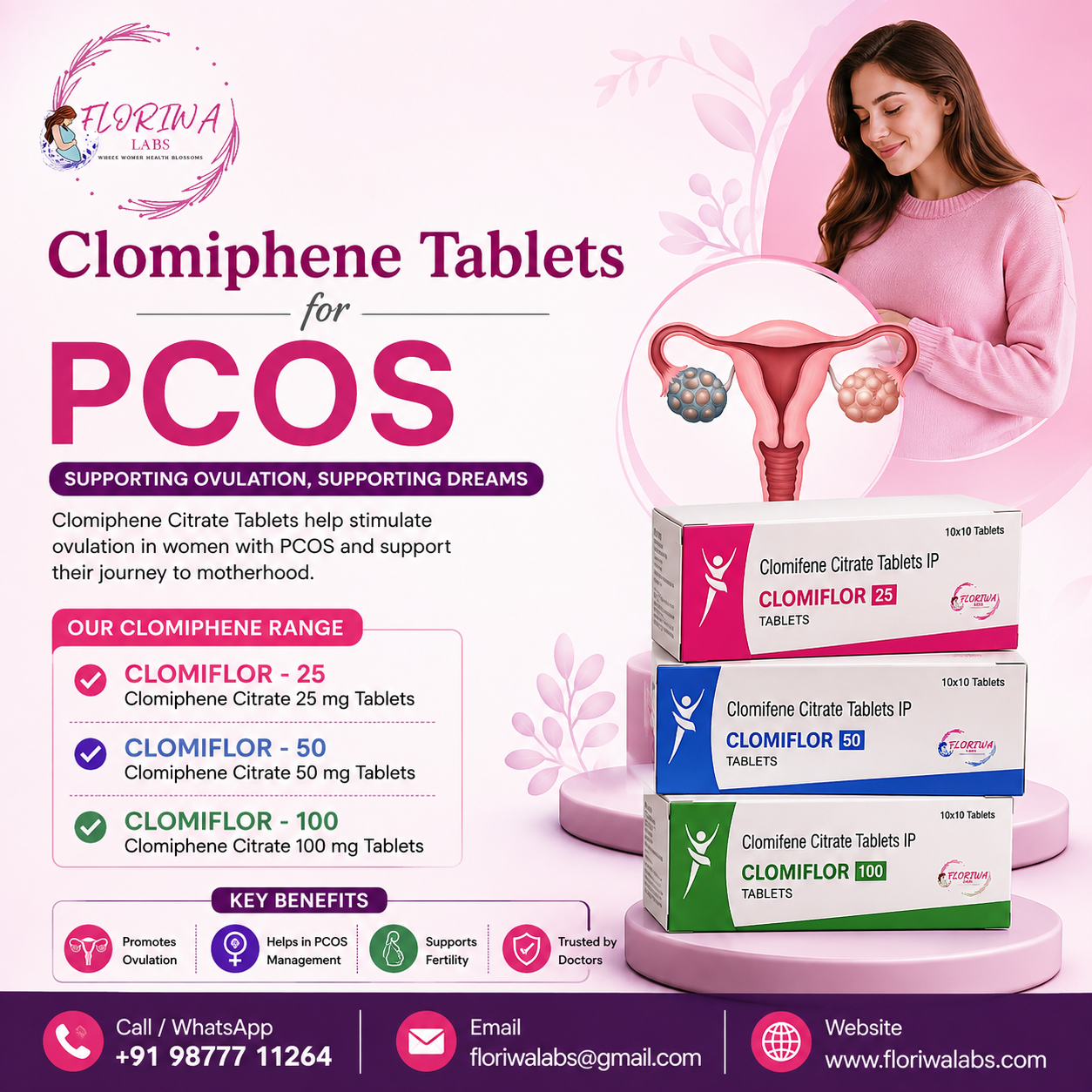 Clomiphene Tablets for PCOS | PCD Pharma Franchise
